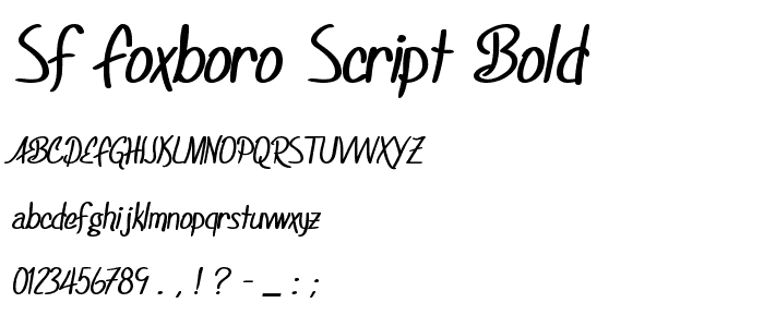 SF Foxboro Script Bold font